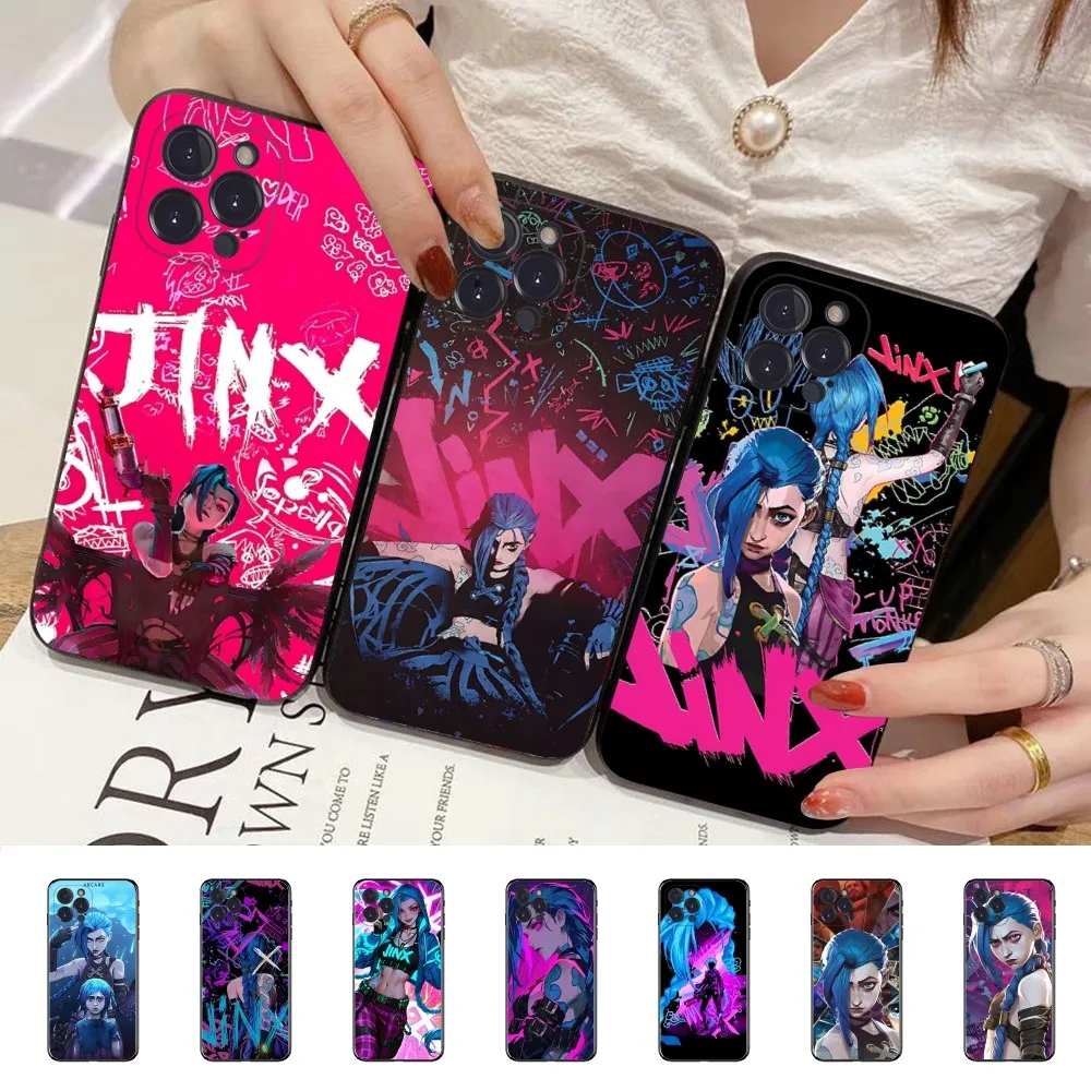 

J-Jinx Cartoon Phone Case Silicone Soft For Iphone 16 15 14 13 12 11 Pro Mini XS MAX Plus X Cover