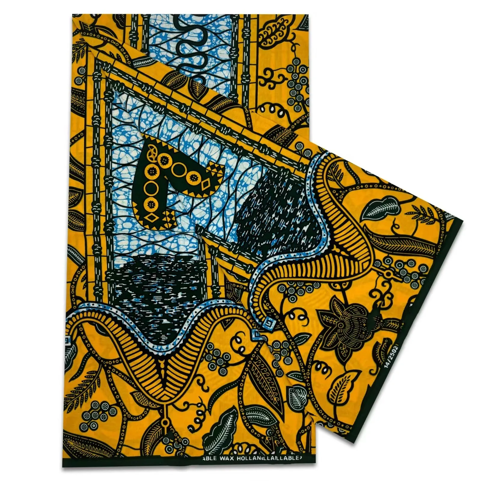 Tessuto Batik olandese africano reale al 2024 per abito tessuto di cotone stampato a cera Ankara di alta qualità dall'olanda 6 Yards HS1