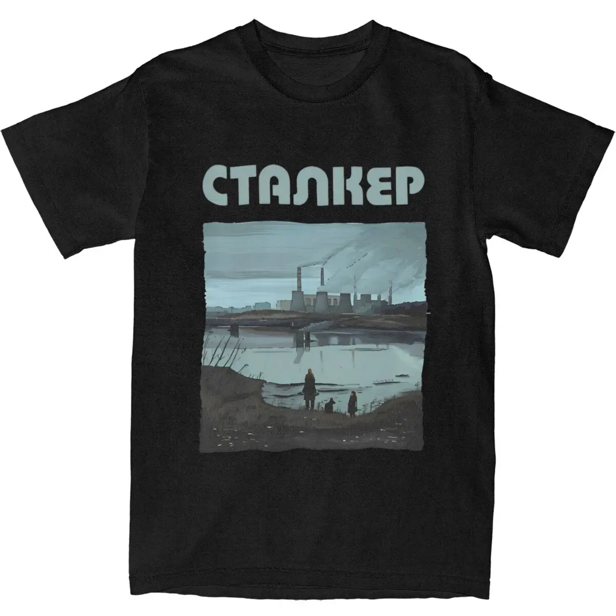 Stalker Factory Sceneby Andrei Tarkovsky T-Shirts for Men Women Crazy 100% Cotton Tee Shirt Round Collar Short Sleeve T Shirt
