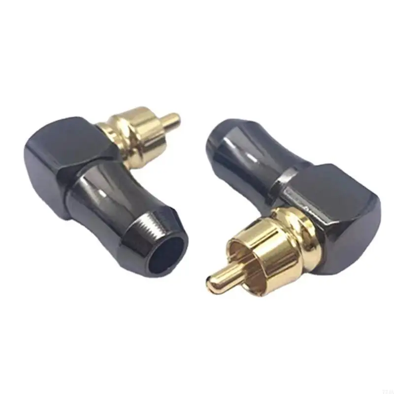 77JA 3pieces Conectores codo Accesorio color dorado para configuraciones teatro para hogar