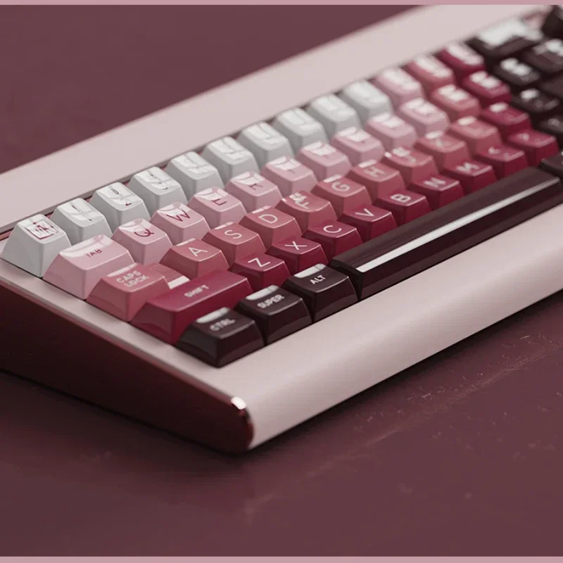 ECHOME JTK HSA ROUGE Keycaps Set Custom Rouge Dual Color Keyboard Caps Glossy Pink Artisan Key Cap for Keyboard Keycap Accessory