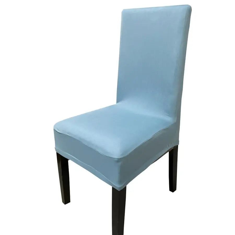 

Эластичные моющиеся чехлы для стульев в столовую, светло-голубые, 6 шт.