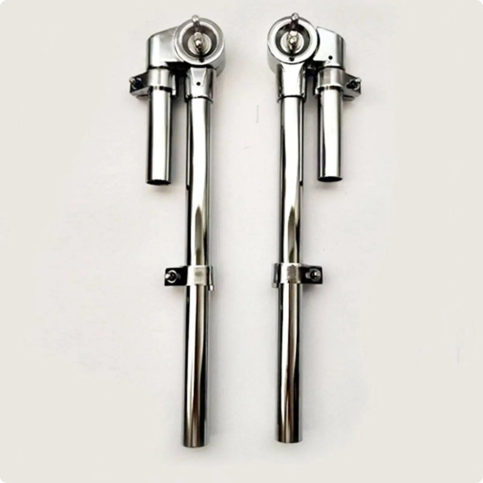 Tom Stand Mount Holder Easy to Install Drum Floating Mount Tom Holder Bracket Chrome Finish Drum Stand Clamp Versatile