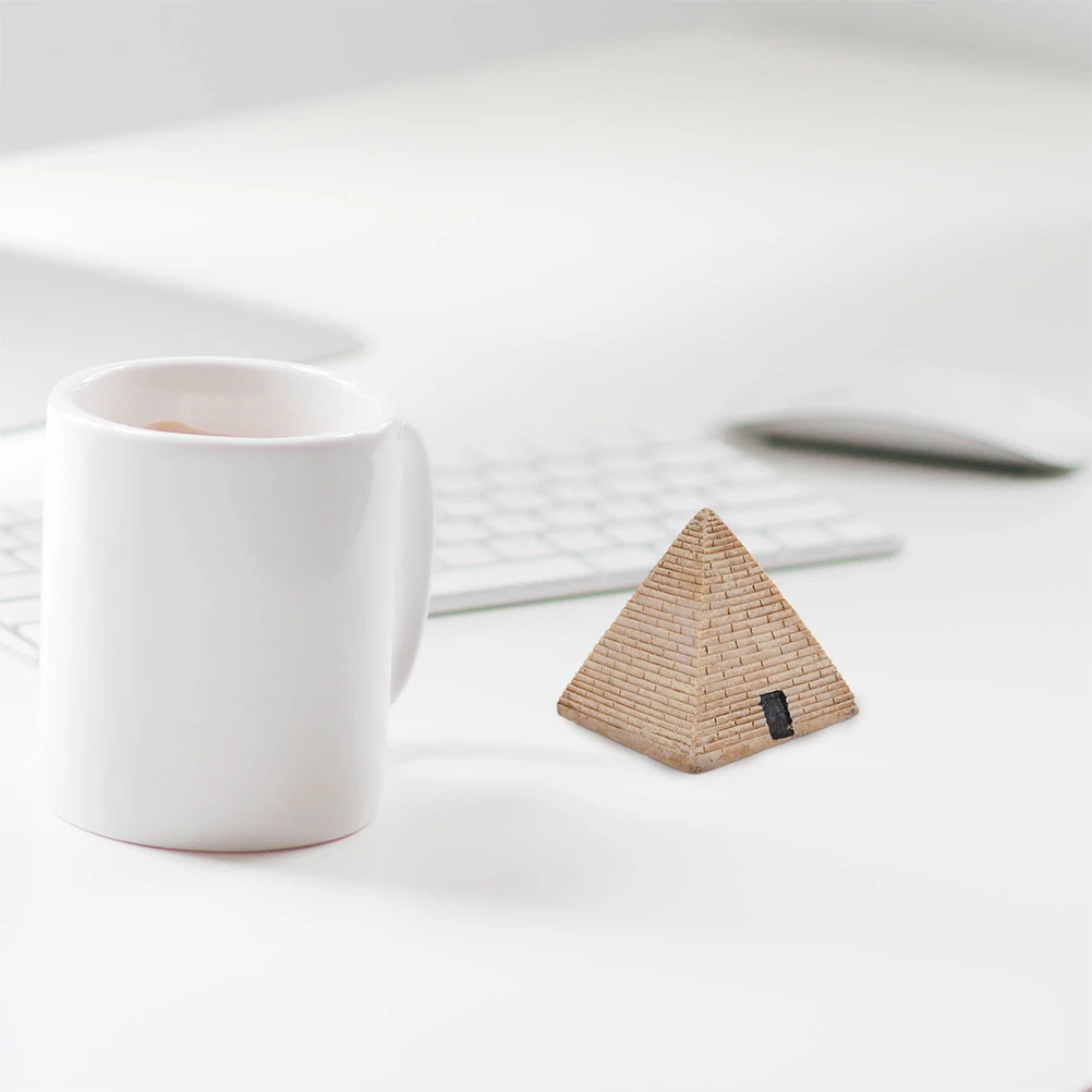 

3Pcs Resin Pyramid Unique Egyptian Decor for Sand Table Therapy Desktop Ornament Mini Ancient Egypt Resin Pyramid Figurines