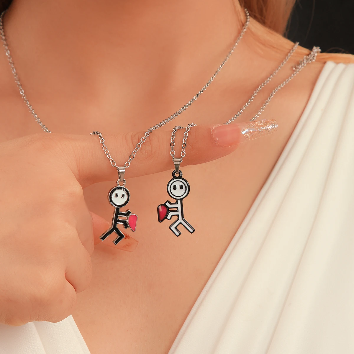 Unisex Adult Fashion Couples Necklace Customizable Jewelry Personalized Accessory