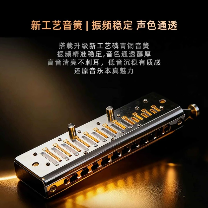 Easttop 12-Hole 48 Tone Chromatic Harmonica ABS Comb Dream 2.0 Key of C for Professional Player Beginner Gaita Music Instruments