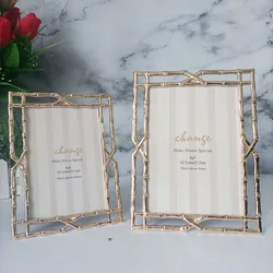 European Vintage Metal Photo Frame, Wedding Photo Stand Frames for Home Decor, Living Room, Desk Decor, Tabletop Display