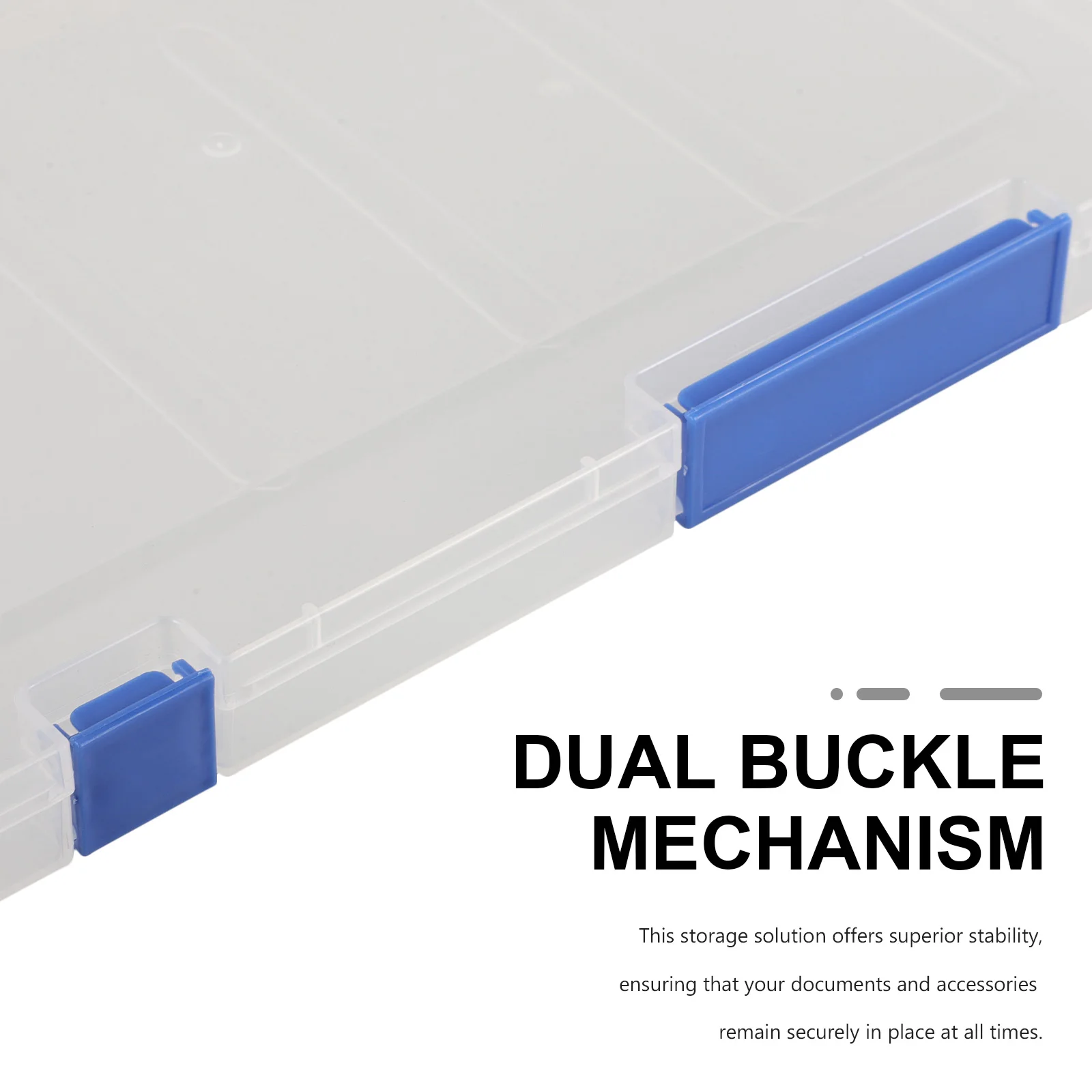 4pcs File Folder Storage Box A5 Large Capacity Transparent Document Container Office Organizer Portable Case Foldable Buckle PP