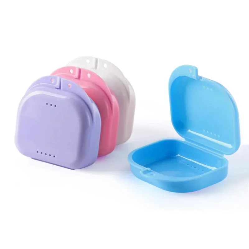 Dental Retainer Container Box Case Denture Aligner Mouthpiece Box Teeth Orthodontic Invisible Braces Storage Box