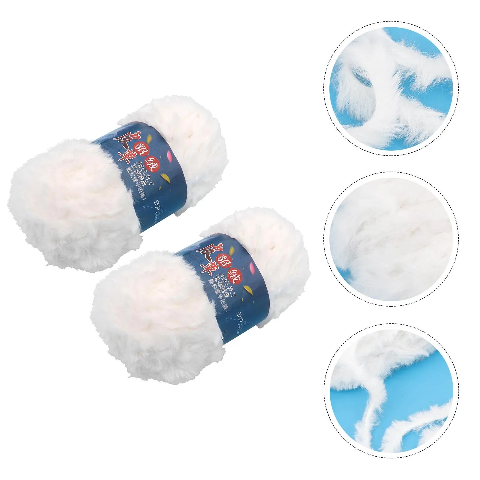 

2Pcs Warm Soft Acrylic Imitation Wool Yarn Chunky Non-Pilling Yarn for Hand Knit Winter Wear DIY Crochet Projects