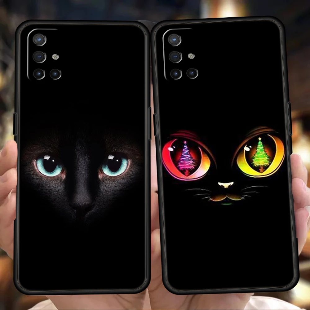 Black Cat Staring Eye Phone Case for Oneplus Nord N100 N10 10 7 8 9 10R 9R 7T 8T N200 CE 2 2T 9RT Z Pro 5G Silicone Cover Shell