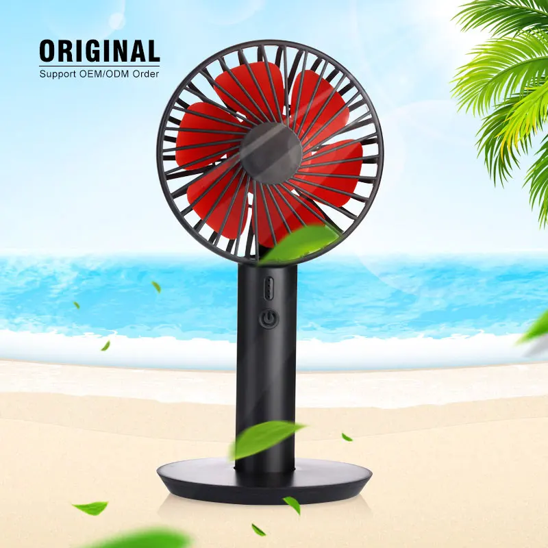 mini Portable Handheld Fan USB rechargeable KC Battery Operated Desk Personal Fan Standing 3 Speeds Strong Wind mini fan