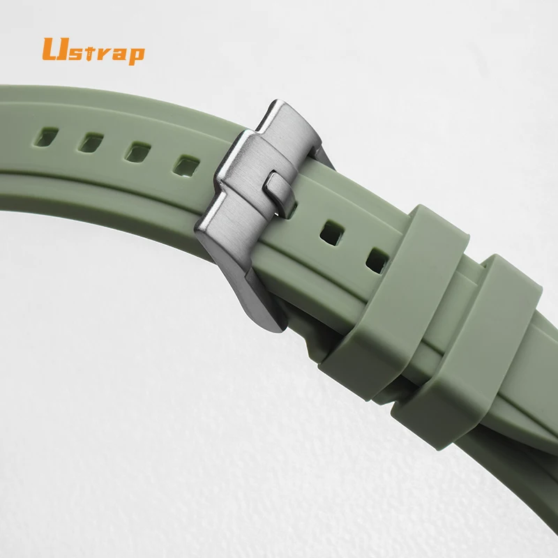 20mm 22mm Silicone Strap Curved interface watchband for MIDO MULTIFORT TV MTP-1375 Seiko5 Moonswatch rubber Watch Accessories