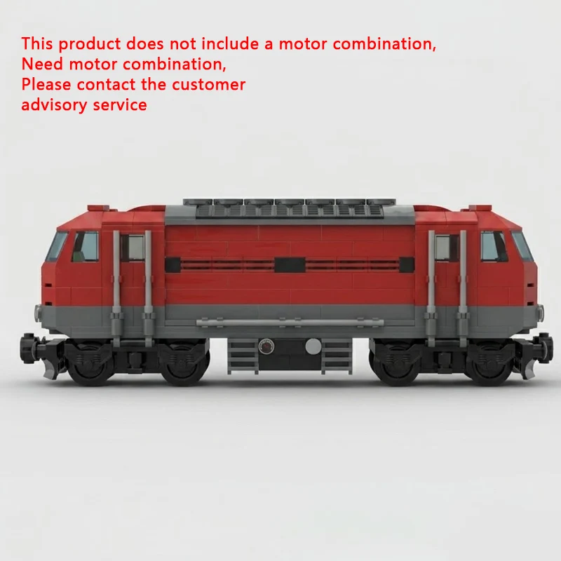 qwert City Car Model MOC Building Bricks Red Diesel Locomotive Modular Technology Children Holiday Toys Suit Gifts Assemble
