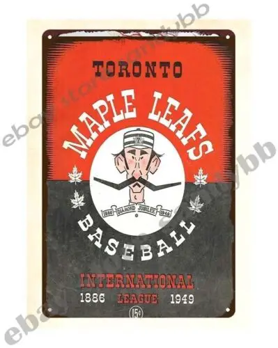 plaque metal wall art 1949 baseball Toronto Maple Leafs-Royals IL metal tin sign-Aluminum