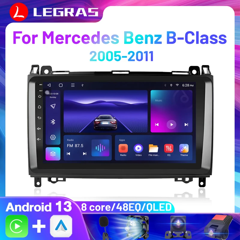 

Android 13 Car Radio For Mercedes Benz B200 W169 W245 Viano Vito W639 AB Class Sprinter W906 GPS Carplay Multimedia Video Player