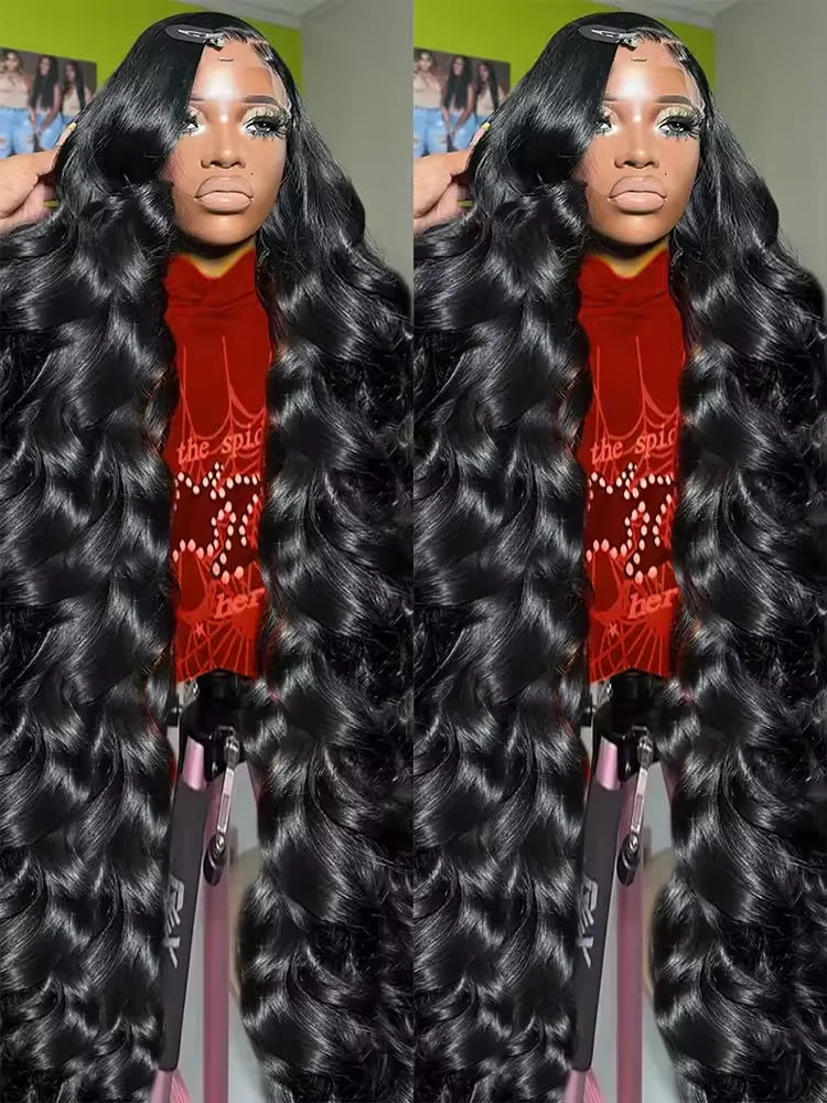 

40 42 46 Inch Body Wave 13x4 360 HD Transparent Lace Front Brazilian Human Hair Wigs 300 Density 13x6 Body Wave Lace Frontal Wig
