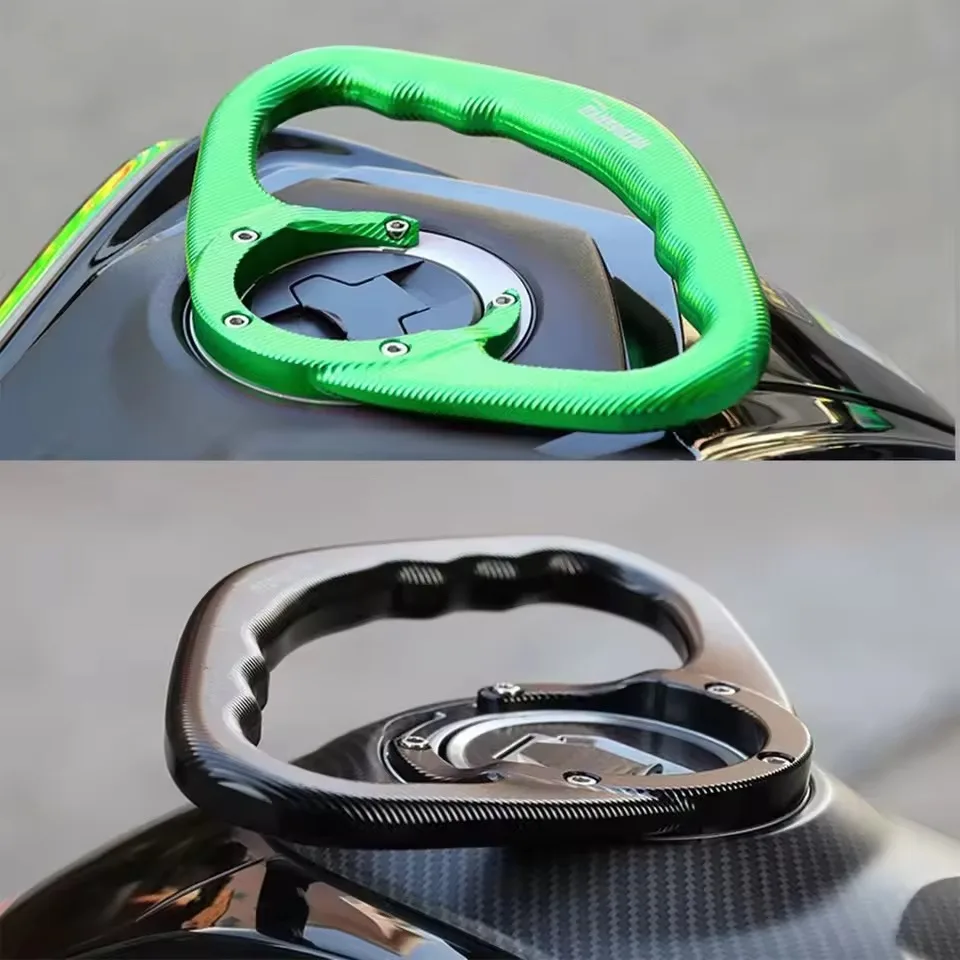 For Kawasaki Z750 Z800 Z1000 ZX-6R ZX-10R Motorcycle Fuel Tank Armrest Handle Black Green Red Silver