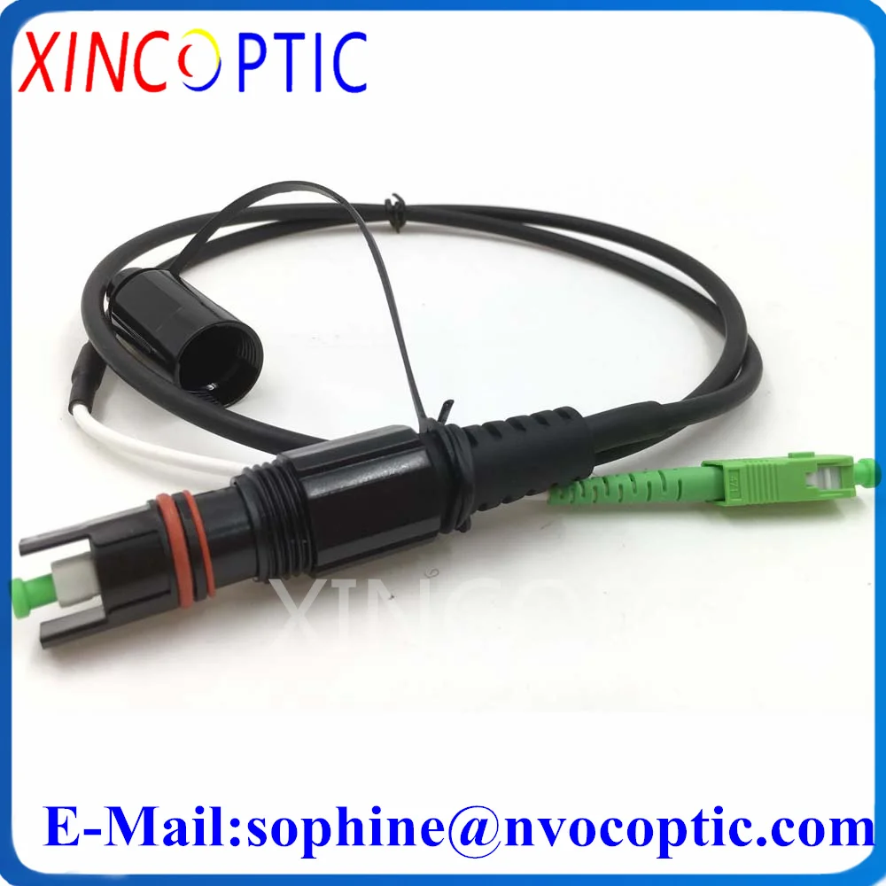 IP67 Waterproof Corning HUAWEI Mini SCAPC 1M 5.0mm Black Cable to SC/APC OptiTap Outdoor Fiber Optical Connector Patch Cord