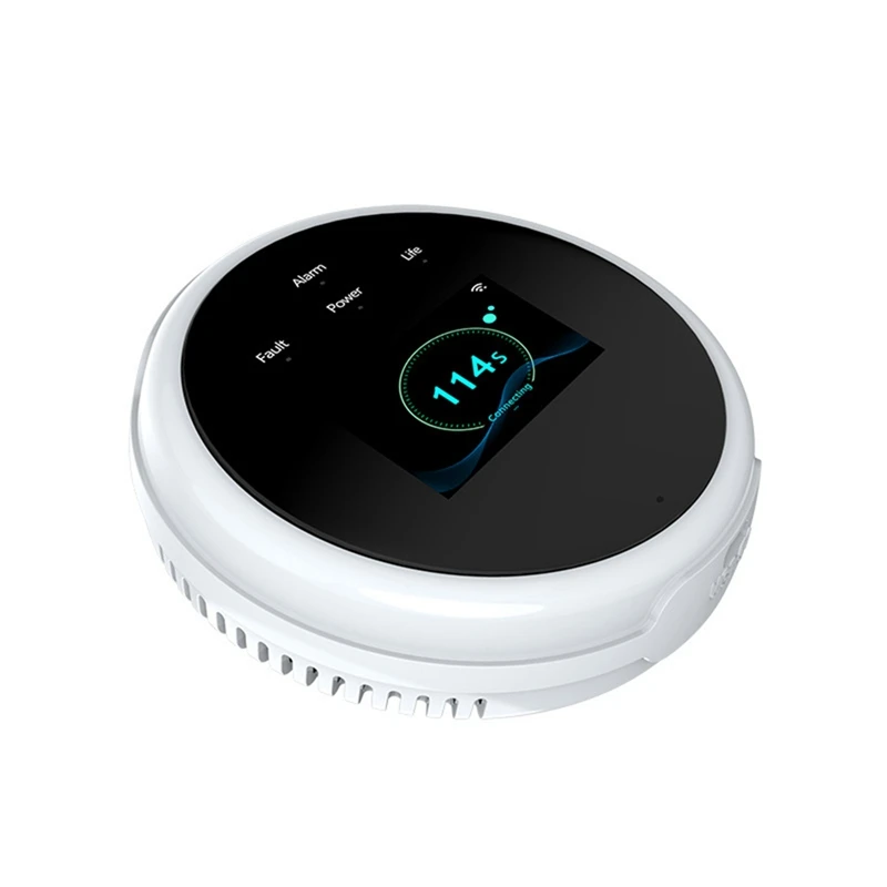 TTKK-Detector de Gas Wifi, Sensor de fugas inteligente para el hogar, pantalla LED, detectores de fugas de Gas Natural, alarma, enchufe estadounidense