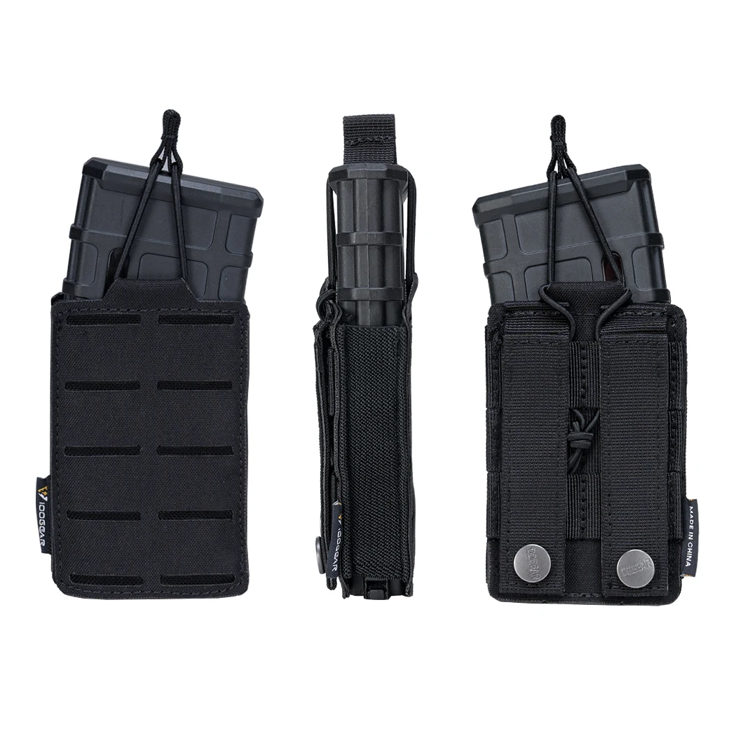 IDOGEAR Tactical LSR 556 Mag Pouch  Singel Mag Carrier MOLLE Pouch Laser Cut Tool Bags 3566