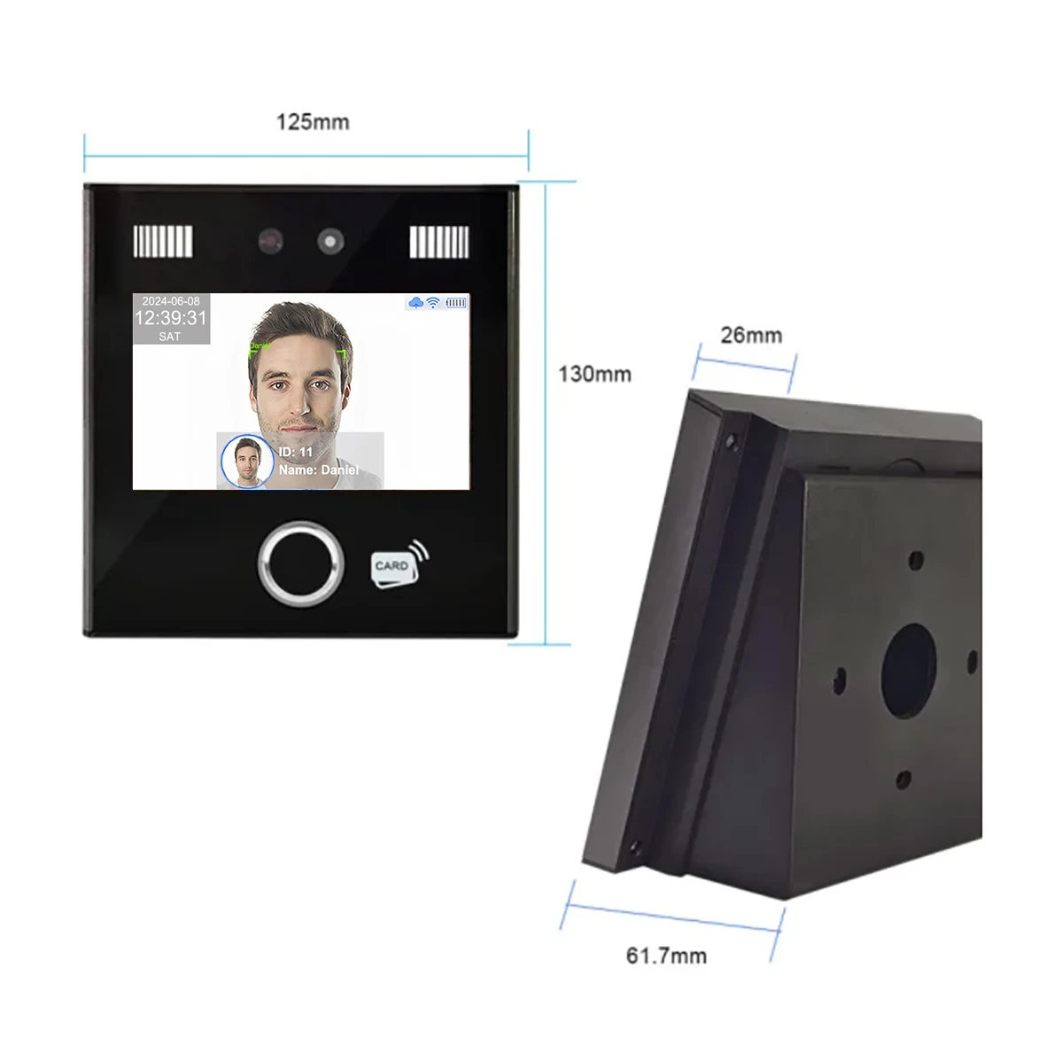 Sistema de asistencia Facial con huella dactilar para trabajadores, solución de gestión de reloj, WiFi, basado en la nube, gratis en línea