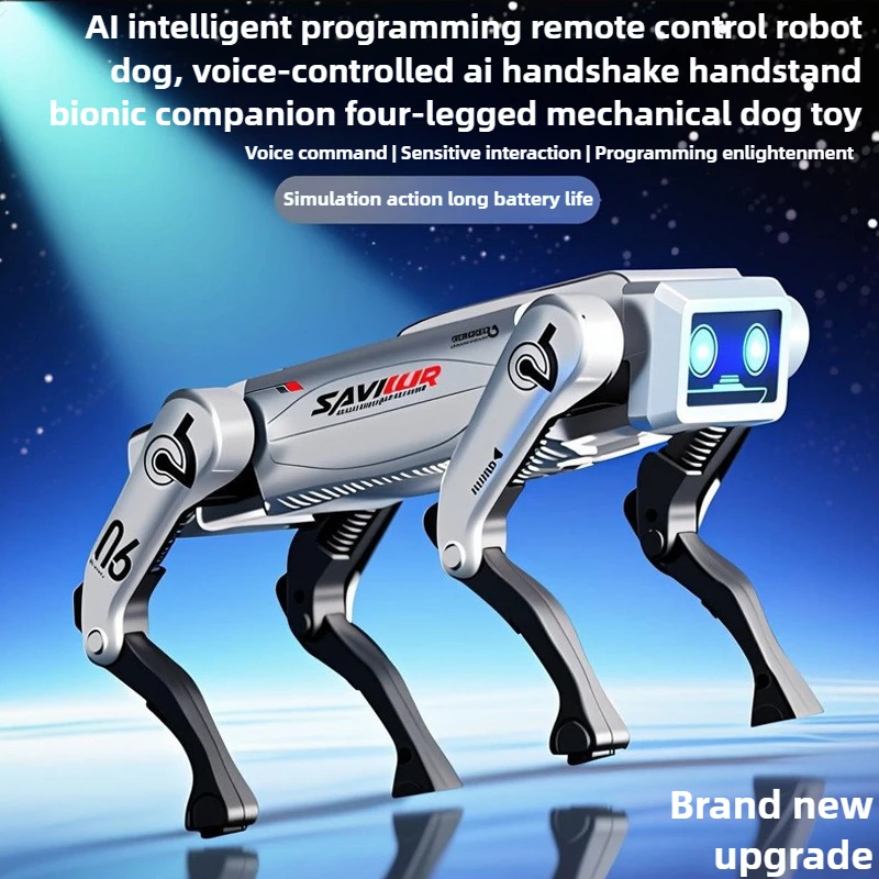 

Cool Stuff Toy Car Funny Gift-New Kawaii AI Intelligent Rc Robot Dog,Voice Interactive Bionic 4-leg Mechanical Dog,Toys for Boys