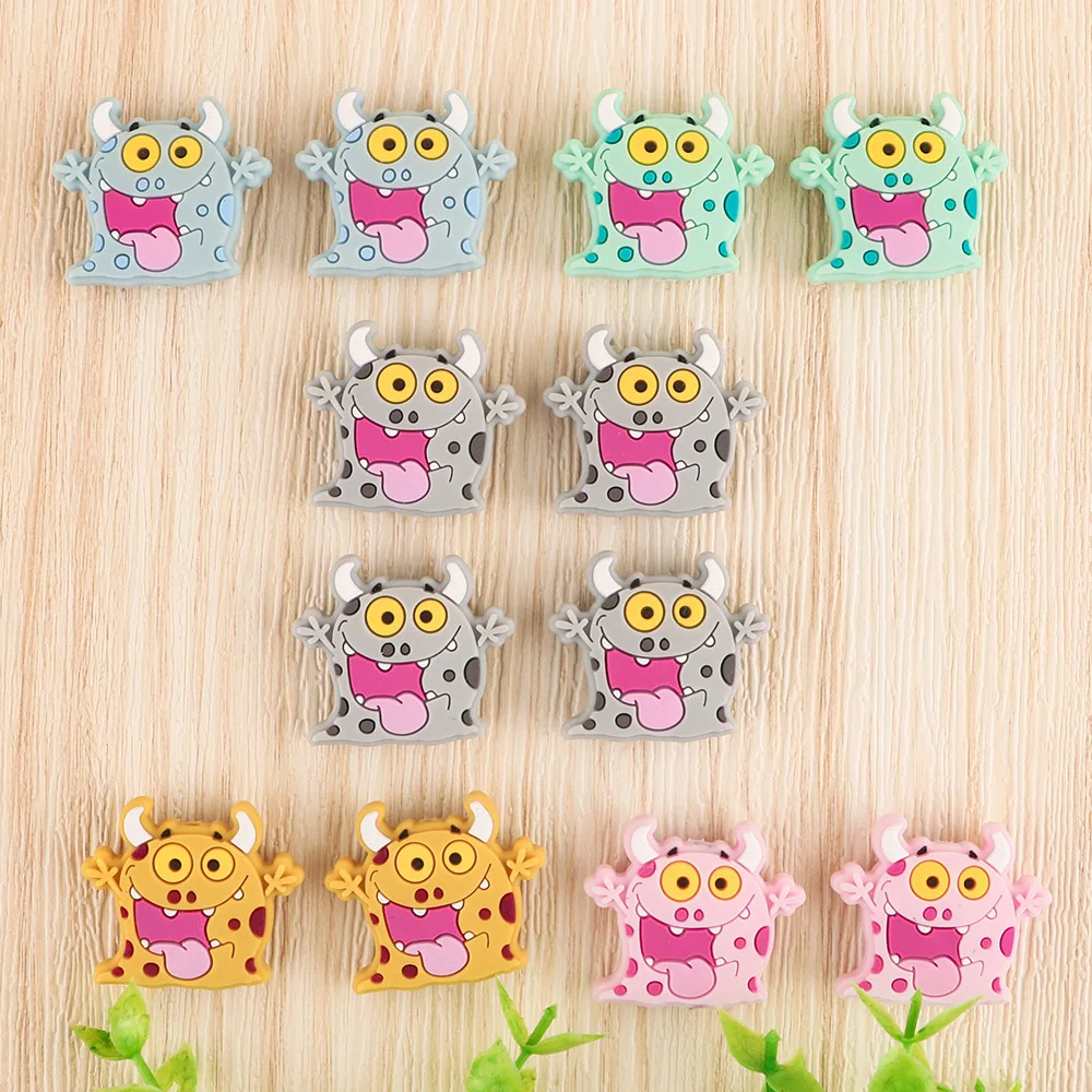 5pcs Colored Small Animal Silicone Focal Beads For Jewelry Making DIY Necklace Bracelet Earrings Keychain Etc Accessories