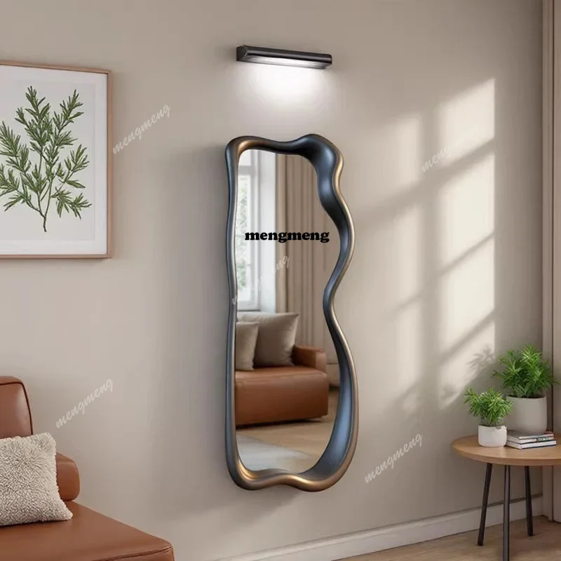 Wavy Custom Mirror Sticker Art Funky Cute Mirror Asymmetrical Garden Twisted Wonderland Hanging Aesthetic Espelhos Home Products