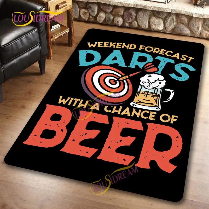 Darts rugs beer Bedroom wooden floor mat  home kitchen bedroom game decoration flannel area carpet.