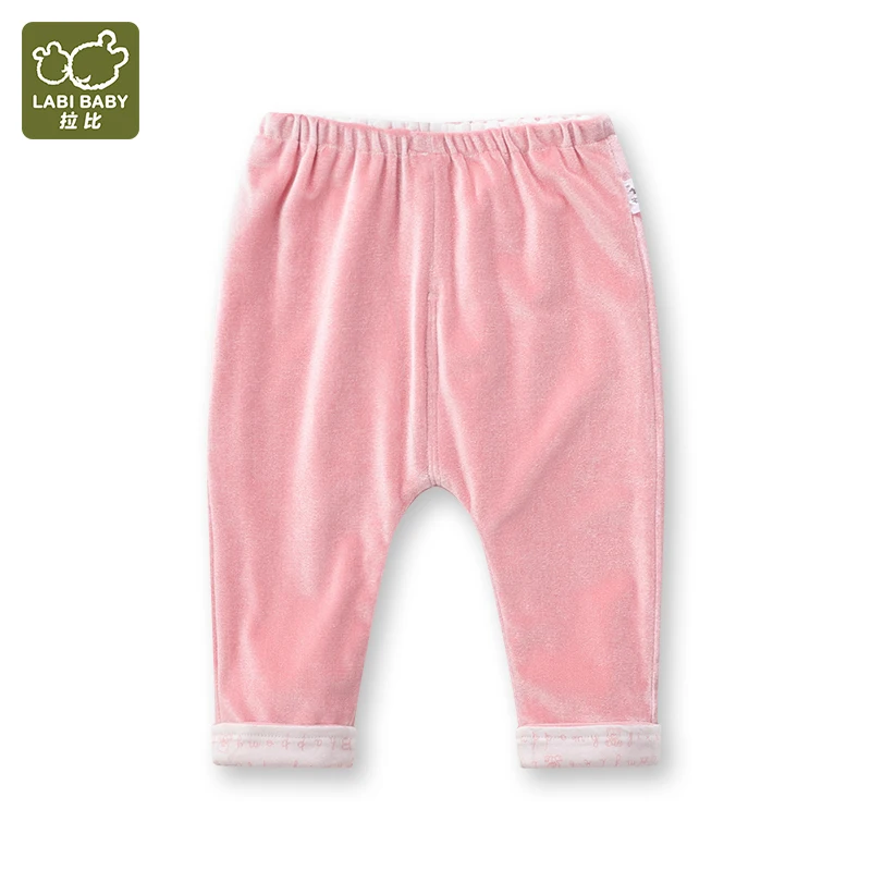 

LABI BABY Pink Velvet Pants Newborn Warm Pants Khaki Bottom Infant Autumn Trousers Fashion Toddlers Pant Girls Boys Clothes