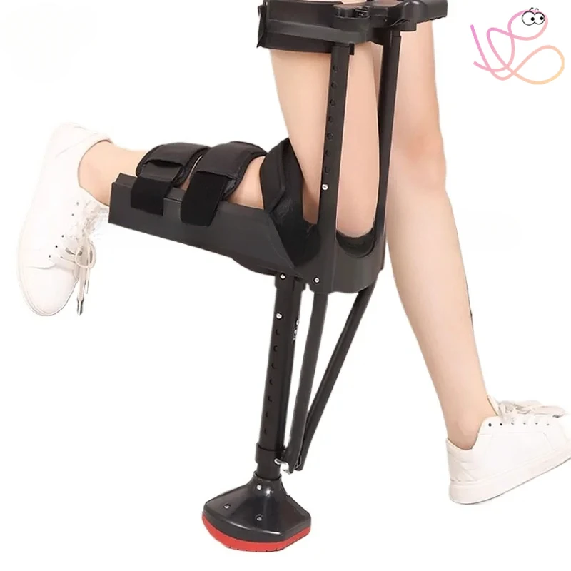 

Support-Free Walking Aids Knee Walker Single-Leg Telescoping Assisted Walking Stick Hands Free Crutch Leg Knee Mobility Support
