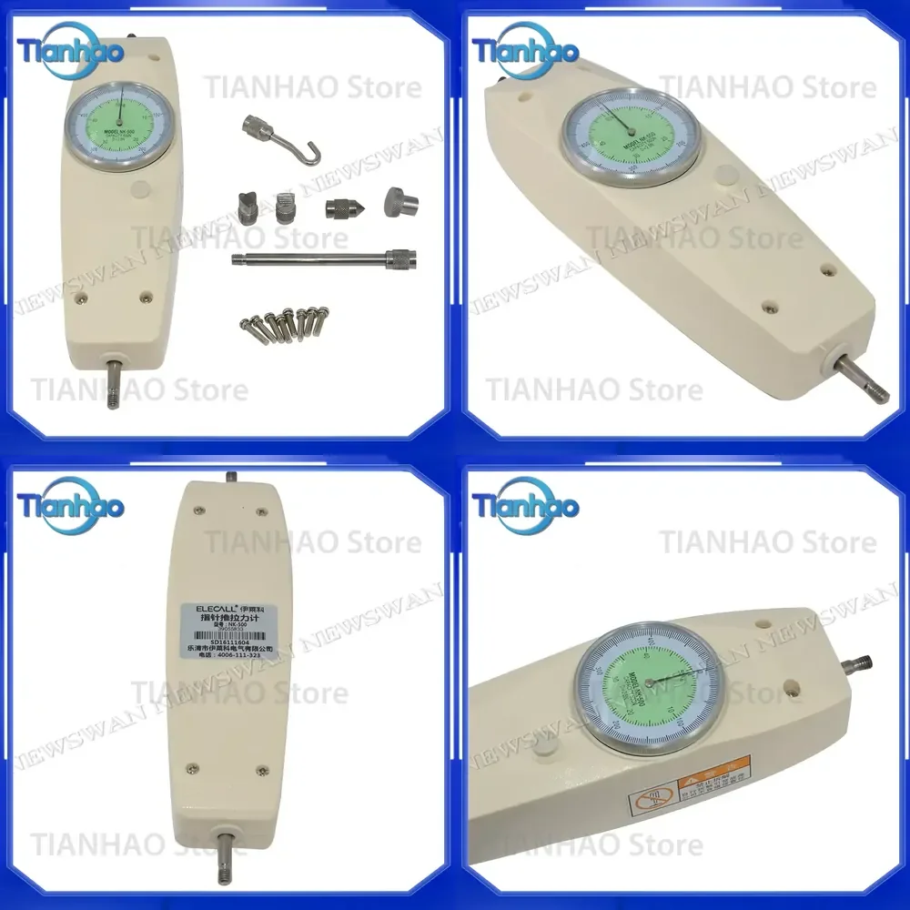 Portable Pointer Type Dynamometer Force Measuring Meter for Multi-environment High Precision Push Pull Force Strength Gauge