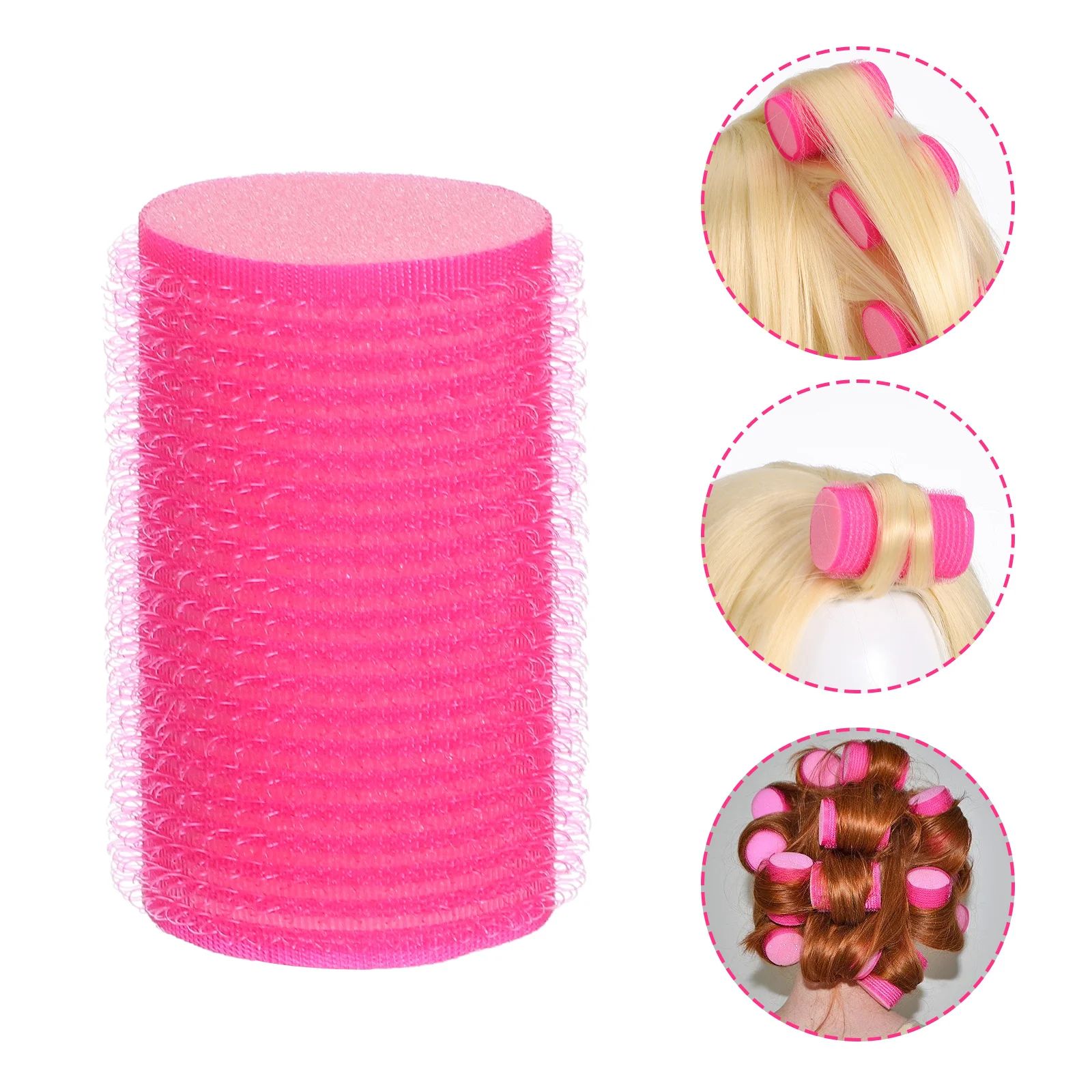 8 قطعة إسفنجة شعر ذاتية اللصق بكرو بكرات شعر مجموعة أداة تصفيف مؤقتة للنساء تجعيد الشعر الطبيعي سهل تصفيف الشعر بكرو