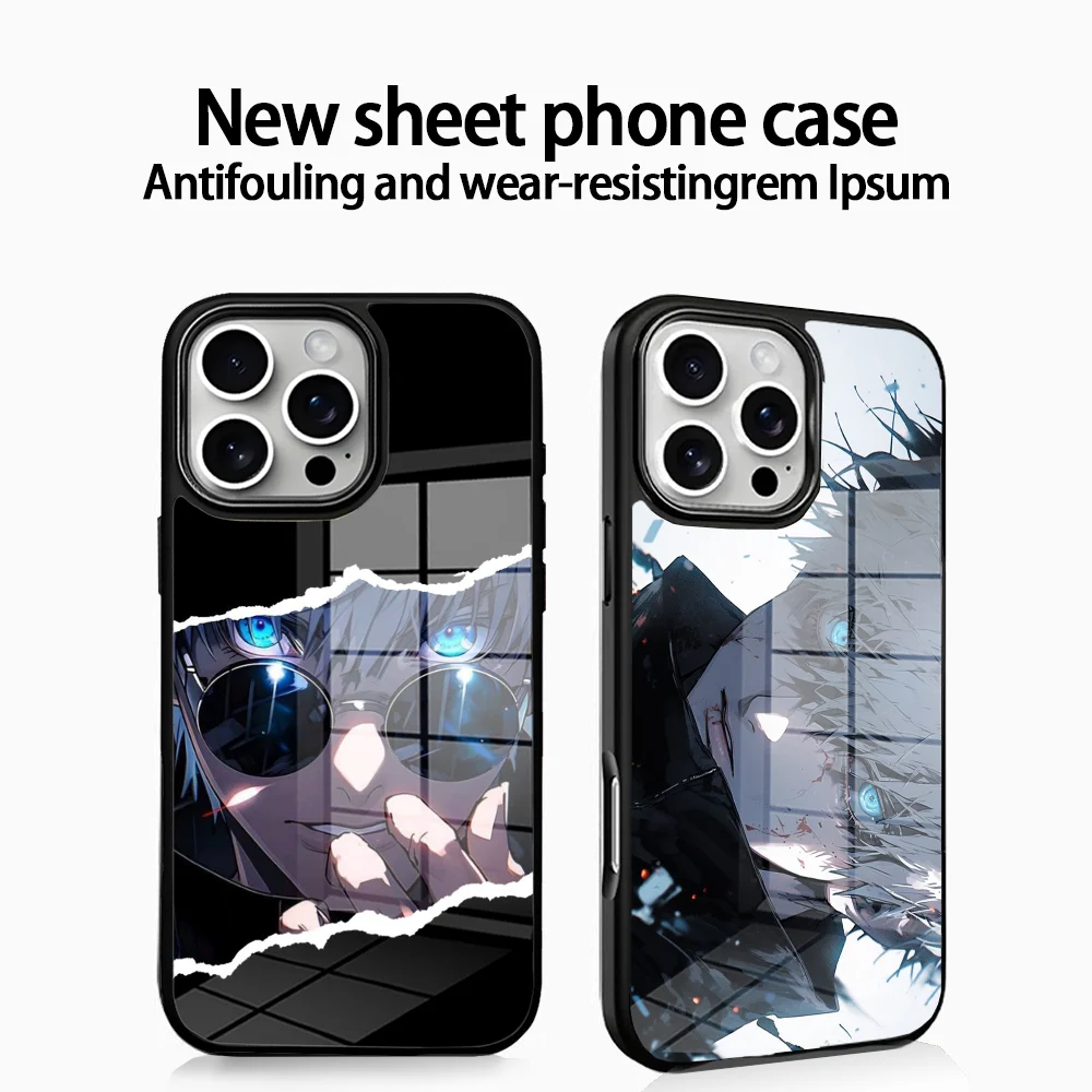 

JujutsuU- Kaisen G-gojo Satoru TPU Phone Case For IPhone16 15 14 13 12 11 Pro Xs Max Mini XR X 7 8 Plus Luxury Mirror Hard Fund