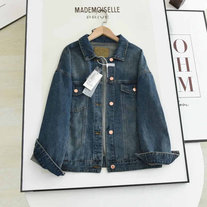 

Мягкая джинсовая куртка в стиле ретро, свободная повседневная верхняя одежда для похудения, Новое поступление, осеннее женское пальто премиум-класса