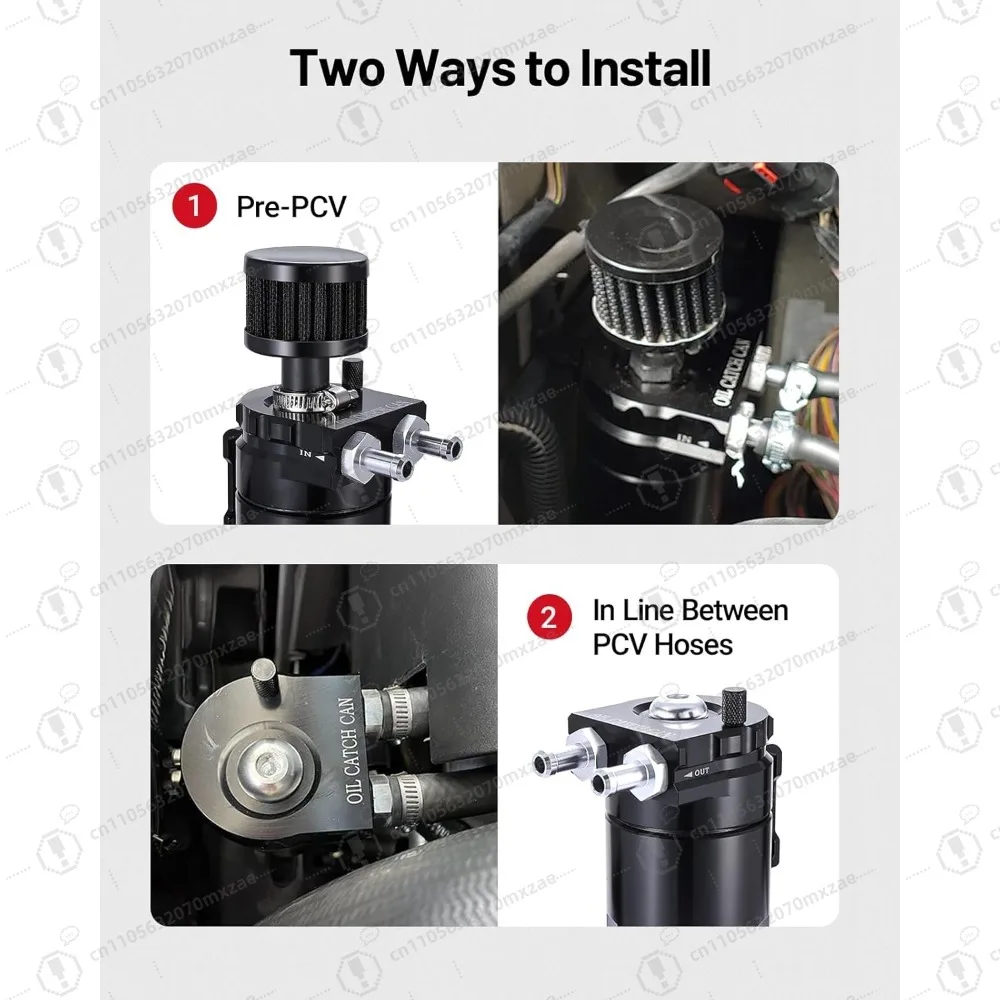 Universelles Prallkasten-Set mit Entlüftungsfilter, 300 ml Aluminium-Luft-Ölabscheider-Tank, NBR-Kraftstoffschlauch-Sets für PCV-System