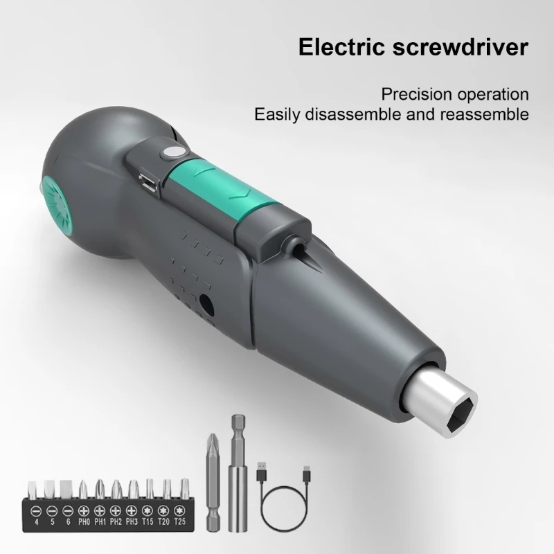 Destornillador eléctrico con destornillador inalámbrico recargable broca 10 piezas