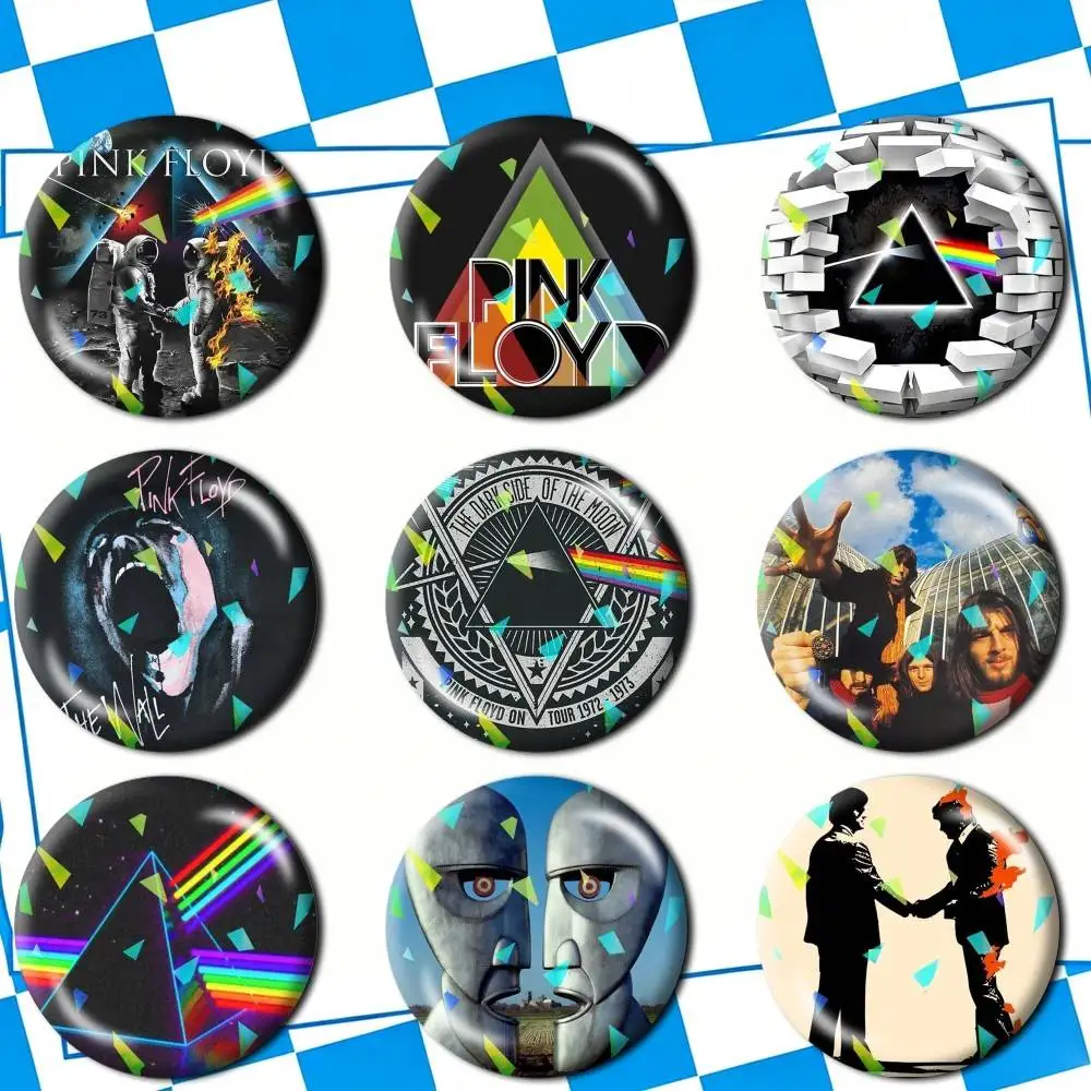 

Retro Rock P-Pink F-FloydS Band Brooch Badge Backpack Hat Decoration Friendship Gift Custom Supported