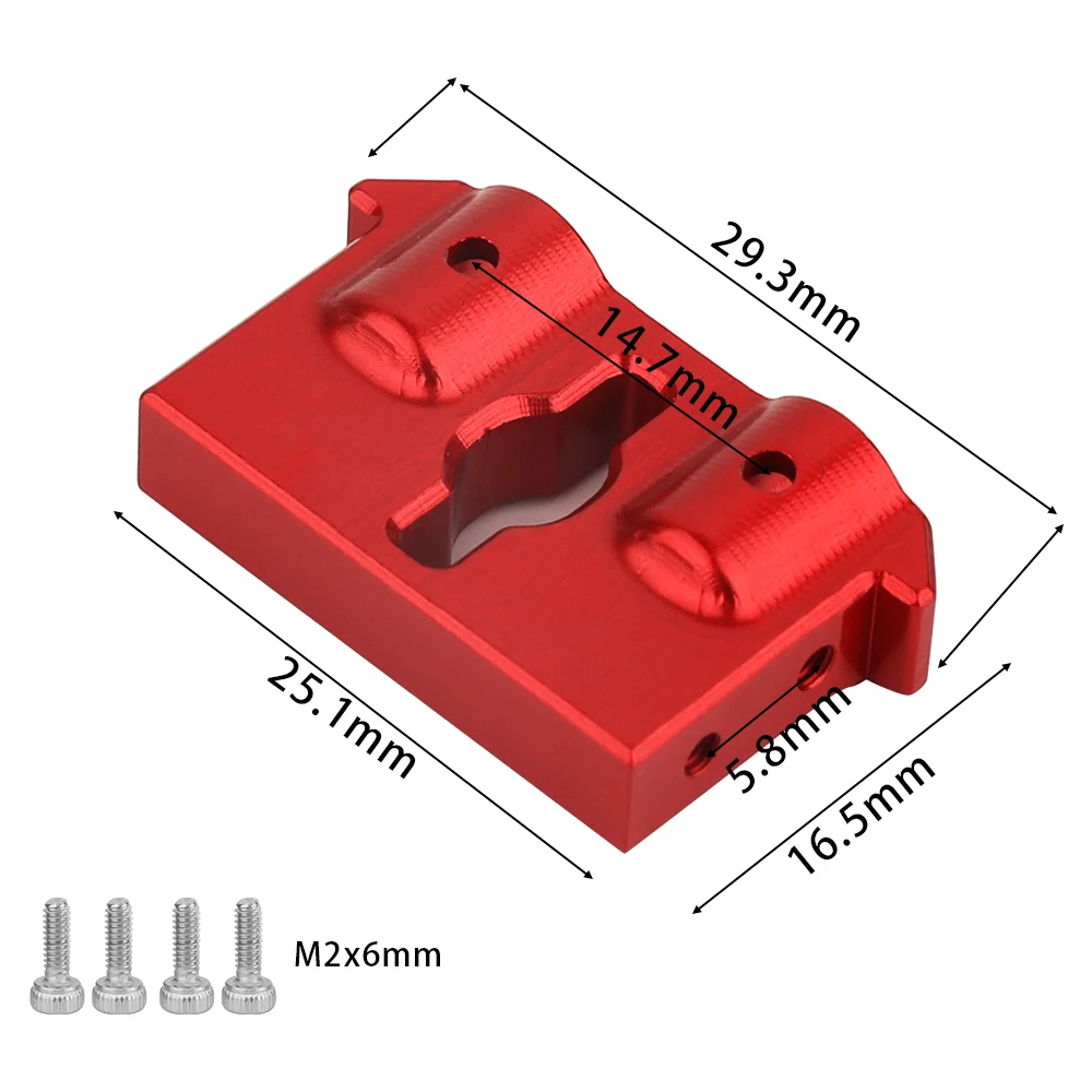 Aluminum Rear Bumper Connector 7g for Redcat Ascent 18 1/18 RC Crawler, Alloy Upgrade Replacement Part with Screws