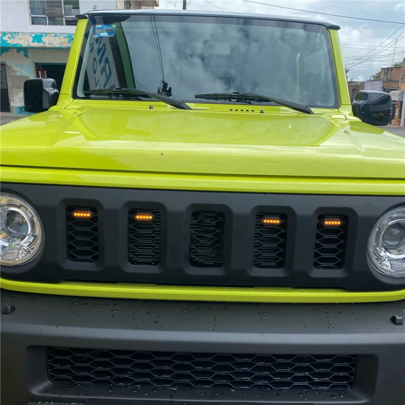 

8X LED Front Grille Lights White Amber Light External Grille Lamps For Suzuki Jimny JB64 JB74 2019 2020 2021