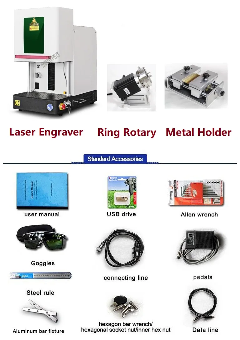 Enclosed Jewelry Laser Engraver Fiber Laser 50W 100W Gold Jewelry Cutting Name Necklace Engraving machine