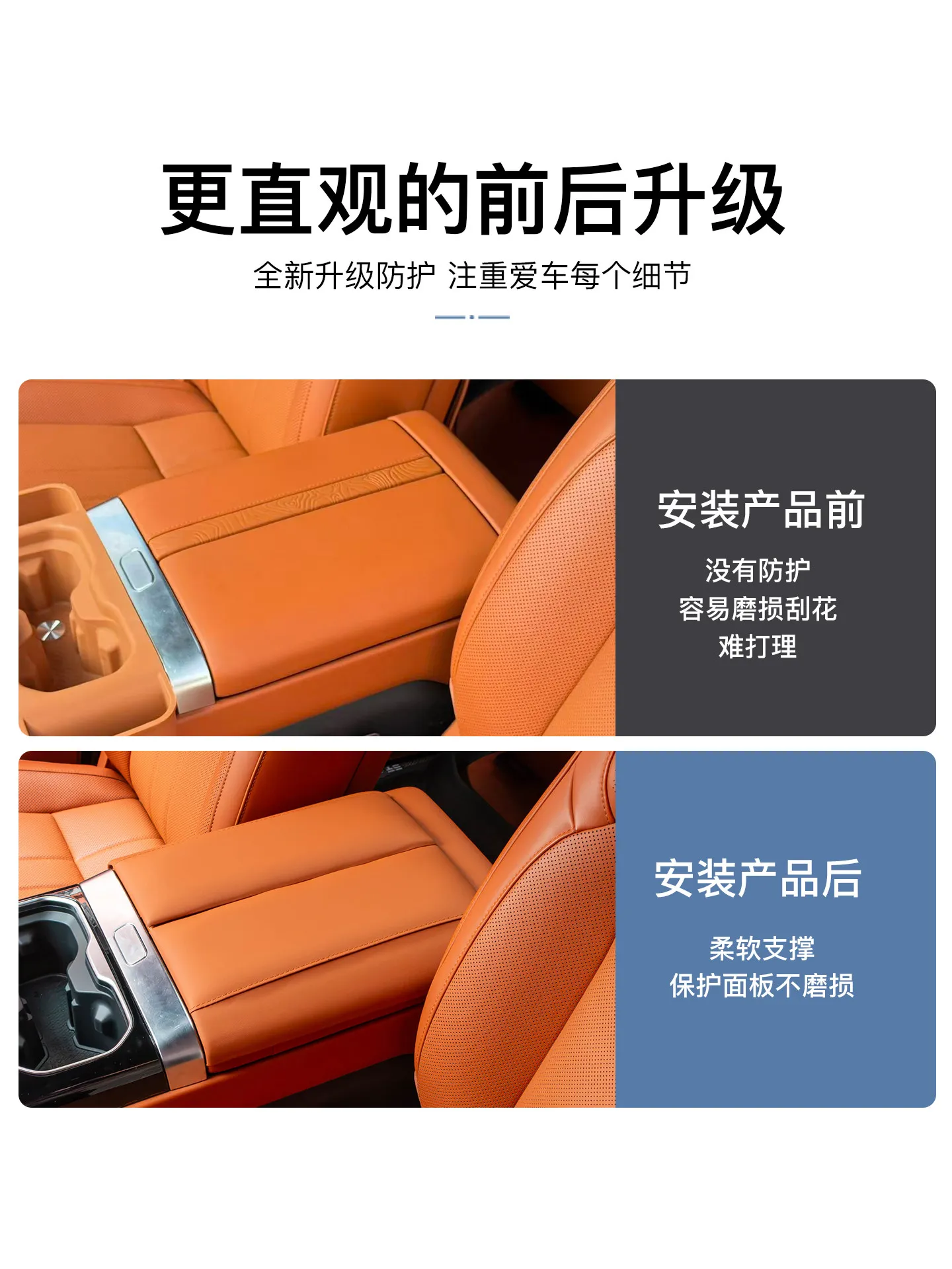 Car Armrest Protective Cover For Jetour G700 2025 2026 ABS Leather Wrapped Anti-scratch Center Console Armest Cover Accessories
