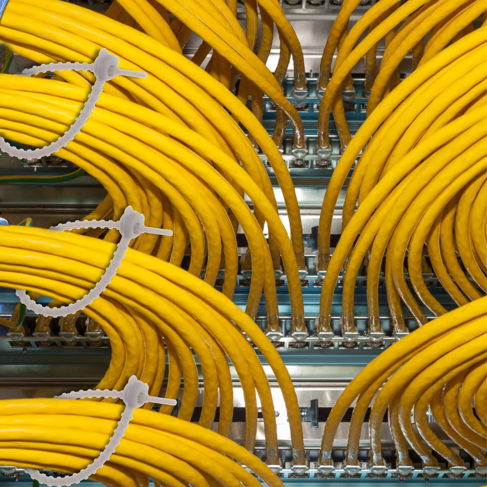 

20Pcs Cable Organizer Silicone Reusable Cord Ties Adjustable Anti-Tangle Wire Management Strap for Office Desktop Use