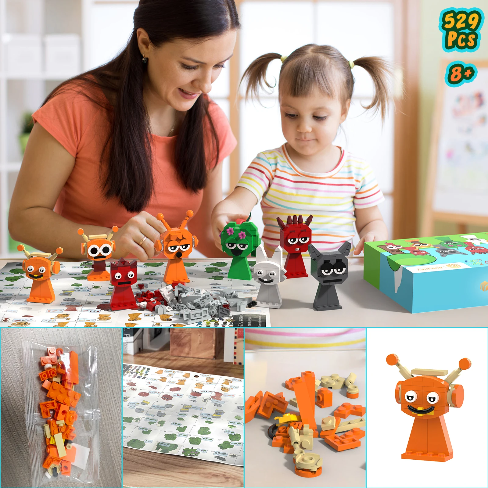 Décennie s de jeu de musique Sprunki, compatibles avec Lego, ensembles de construction de jouets Sprunki, cadeaux de figurines Sprunki, enfants et adultes, 10 paquets