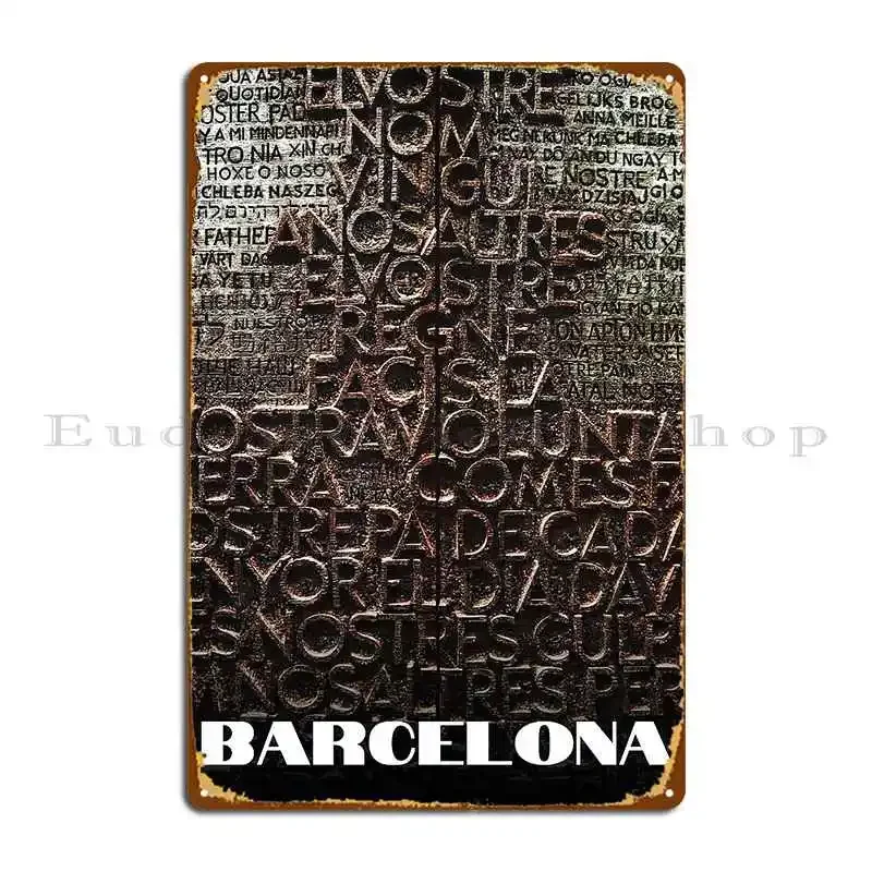 Cathedral Gaudi Door Sagrada Fam%C3%Adlia Metal Sign Poster Plates Custom Cinema Pub Funny Tin Sign Poster