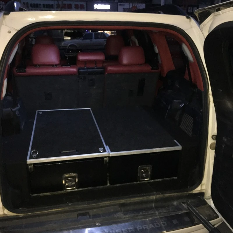 Best Back Custom Slide Out Large Space Rear Bed Storage Double Drawer System