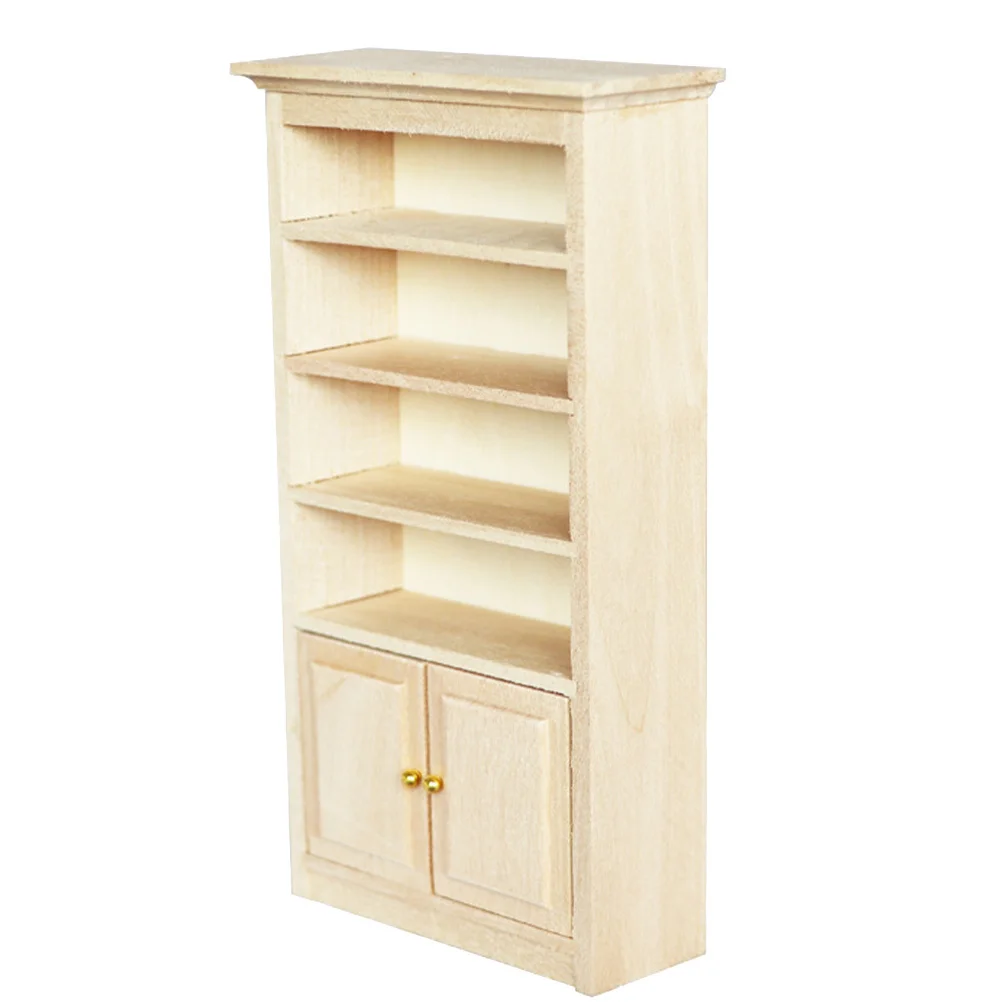 Miniature Realistic Wooden Cabinet Small Size For Diy Dollhouse Decor Kids Room Mini Furniture Storage Craft