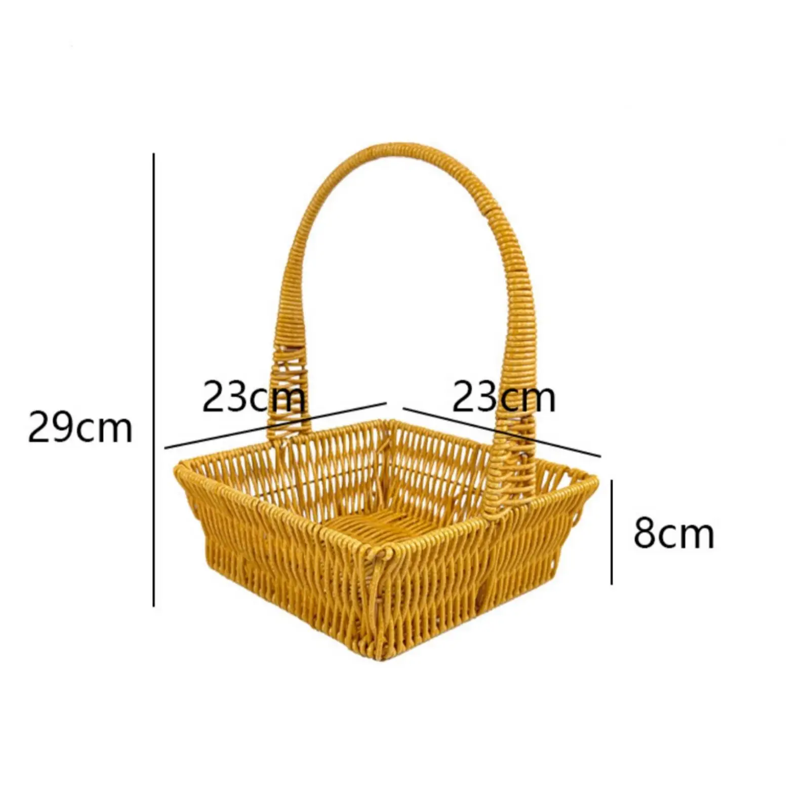 Wicker Storage Basket with Handle Woven Handwoven Basket with Handle Versatile