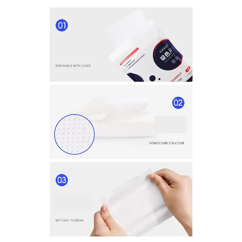 【ELEVATE LIFE】100Pcs Laundry Washing Papers Anti Dyed Cloth Laundry Grabber Cloth Color Catcher Dyeing Cloth Proof Color Absorpt